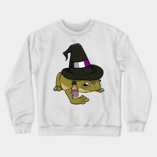 Asexual Pride Witch Frog Crewneck Sweatshirt